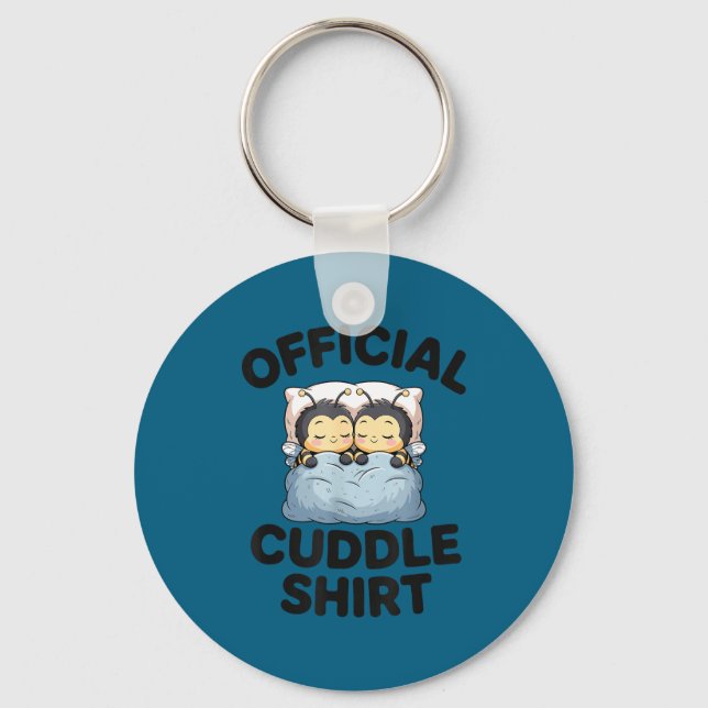 Porte-clés Cute Bumble Bee Couple Cuddle  (Recto)