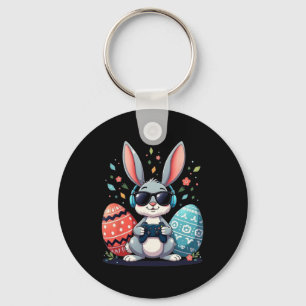 Porte-clés Cute Bunny Gamer Œufs de Pâques Entourés