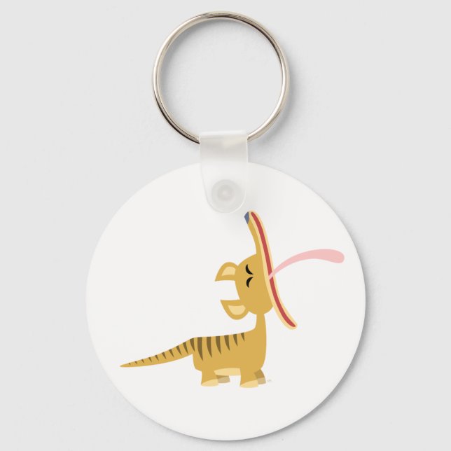 Porte-clés Cute Cartoon Yawning Thylacine Porte - clé (Recto)