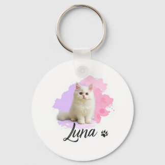 Porte-clés Cute Cat Artwork Kaychain – Luna
