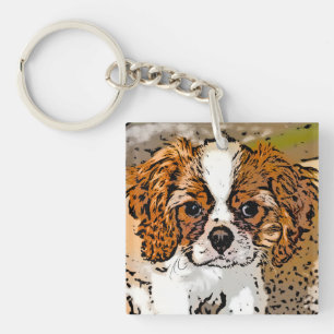 Porte-clés Cute Cavalier Puppy