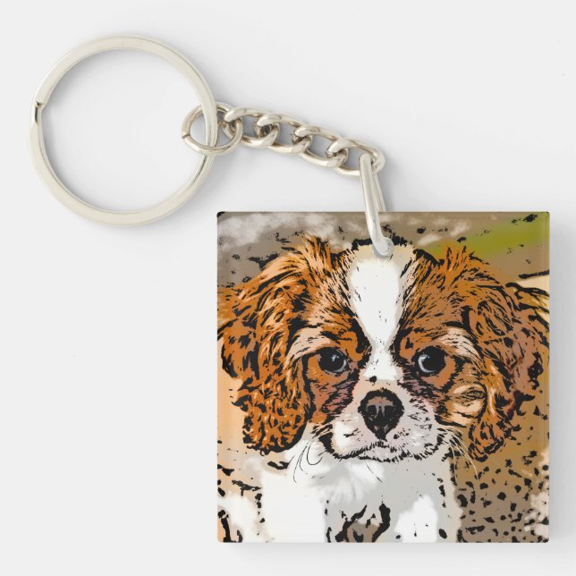 Porte-clés Cute Cavalier Puppy (Devant)