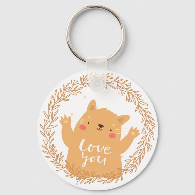 Porte-clés Cute chat (Recto)