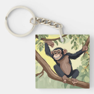 Porte-clés Cute Chimpanzé