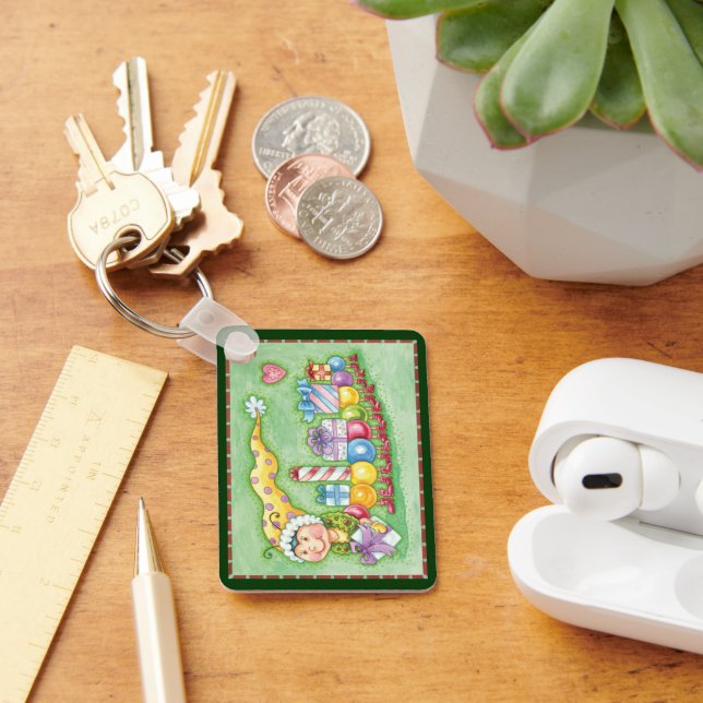 Porte-clés Cute Christmas Caterpillar Train with Presents (Bureau)