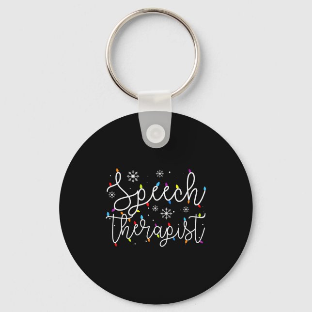 Porte-clés Cute Christmas Speech Therast X-mas Light Festive  (Recto)