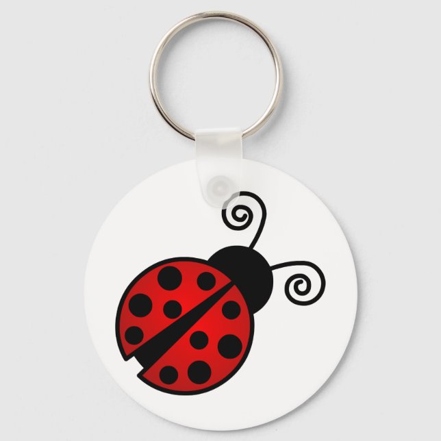 Porte-clés Cute coccinelle - Rouge et Noir (Recto)
