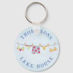 Porte-clés Cute Custom Family Whimsical Lake House