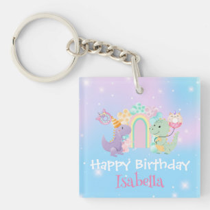 Porte-clés Cute Dinosaur Unicorn Rainbow ballon Anniversaire 
