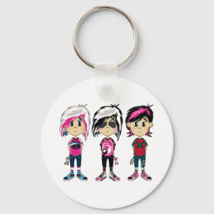 Porte-clés Cute Emo Punk Girls Porte - clé