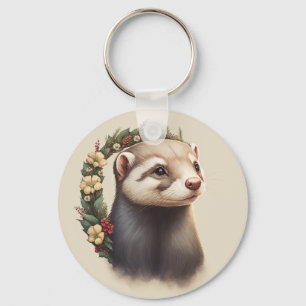 Porte-clés Cute Festive Porte - clé Ferret