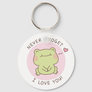 Porte-clés Cute Frog Never Frogret I Love You Love Pun