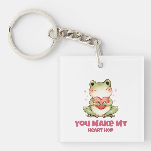 Porte-clés Cute Frog Valentine Tee (Devant)