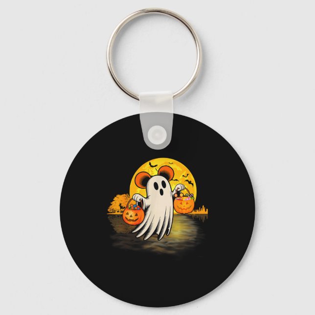 Porte-clés Cute Ghost Guitar Halloween Pumpkins Candy Soky Se (Recto)