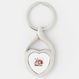 Porte-clés Cute Gnome de Thanksgiving avec Illustration de Di