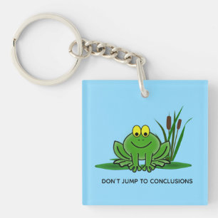 Porte-clés Cute Green Frog Design Porte - clé acrylique