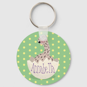 Porte-clés Cute hatching ostrich chick cartoon illustration