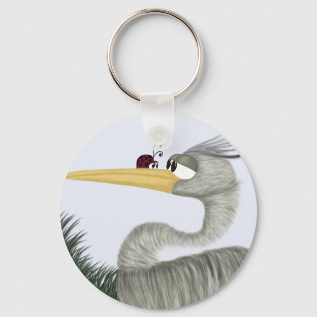 Porte-clés Cute Heron et Ladybug (Recto)