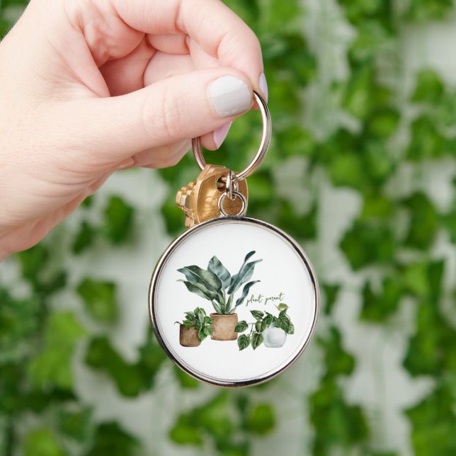Porte-clés Cute Houseplant Botanique Plante Parent Porte - cl (Main)