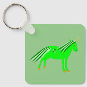 Porte-clés Cute Irlandais Green et or Unicorn Custom