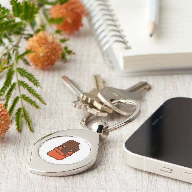 Porte-clés Cute Kawaii Chocolat Bar (Côté )