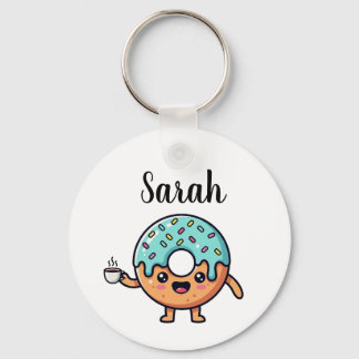 Porte-clés Cute Kawaii Donut Lovers Personalized Keychain