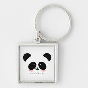 Porte-clés Cute Kawaii Panda  Ajouter votre nom