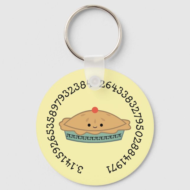Porte-clés Cute Kawaii Pi Pie (Recto)