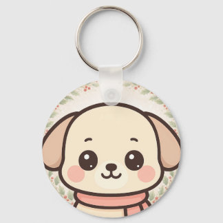 Porte-clés Cute Kawaii Puppy Face Keychain