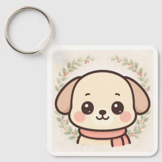 Porte-clés Cute Kawaii Puppy Face Keychain