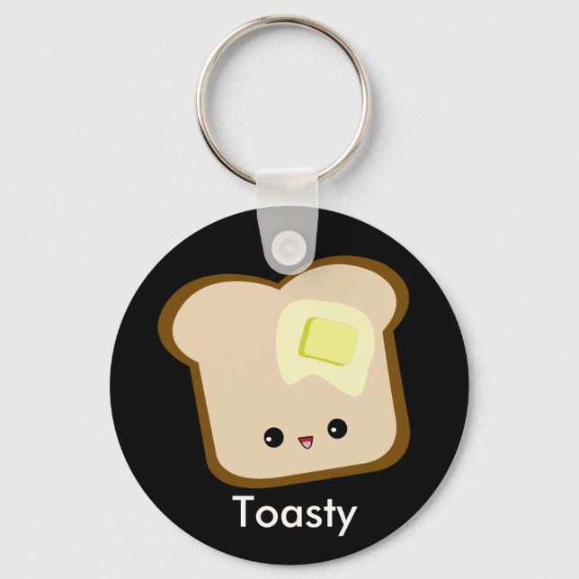 Porte-clés Cute kawaii toast et porte - clé de beurre (Recto)