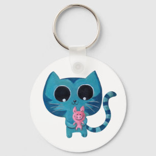 Porte-clés Cute Kitty Chat et Cochon