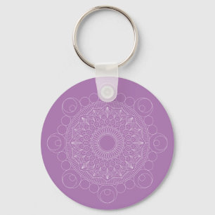 Porte-clés Cute Lavender Purple Mandala v2 Keychain