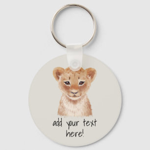 Porte-clés Cute Lion Cub Personnalisé