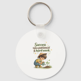 Porte-clés Cute Little Boy Success & Hard Work Keychain2