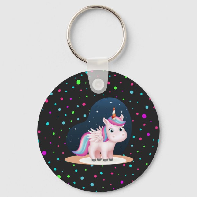 Porte-clés Cute Little Unicorn (Recto)