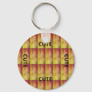 PORTE-CLÉS CUTE_ NOIR ET ORANGE JAUNE PORTE - CLÉ