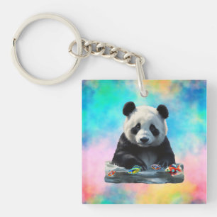 Porte-clés Cute Panda avec ses jouets