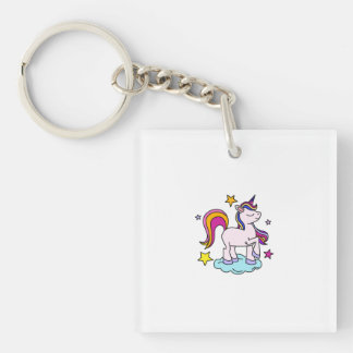 Porte-clés Cute Pastel Unicorn T-Shirt for Kids