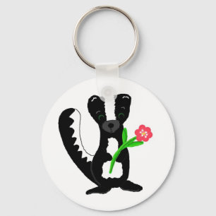 Porte-clés Cute Petite Skunk Avec Fleur