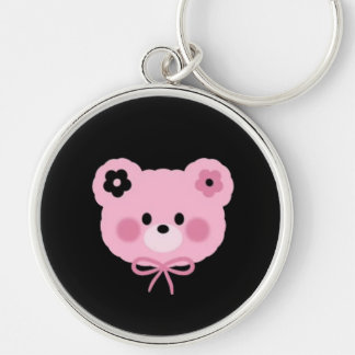 Porte-clés Cute Pink & Black Teddy Bear Keychain
