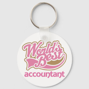Porte-clés Cute Pink Worlds Best Accountant