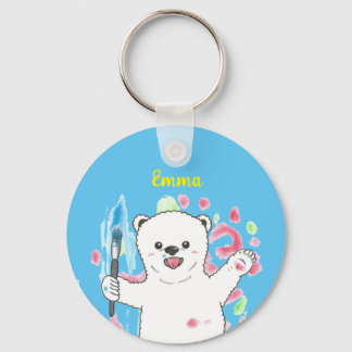 Porte-clés Cute Polar bear Artiste Porte - clé d'art