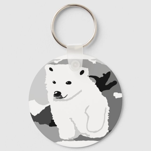 Porte-clés Cute Polar ours art cadeaux et accessoires (Recto)