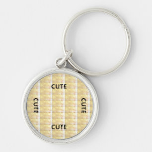 PORTE-CLÉS CUTE_ PORTE - CLÉ NOIR ET JAUNE CLAIR