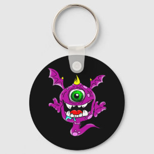 Porte-clés Cute Purple People Eater Monster