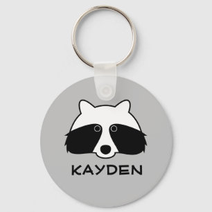 Porte-clés Cute racoon forest animal keychain for kids