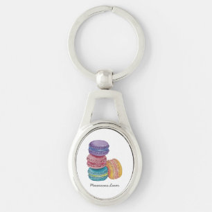 Porte-clés Cute Rainbow Macaroons In Watercolor