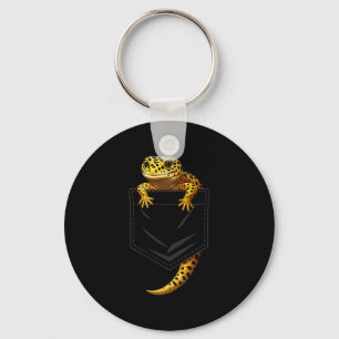 Porte-clés Cute reptile lézard gecko léopard poche hommes fem