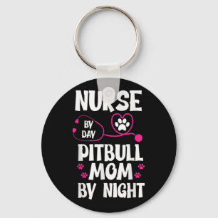 Porte-clés Cute RN Nurse Pit Bull Maman Paw Chien Puppy Lover